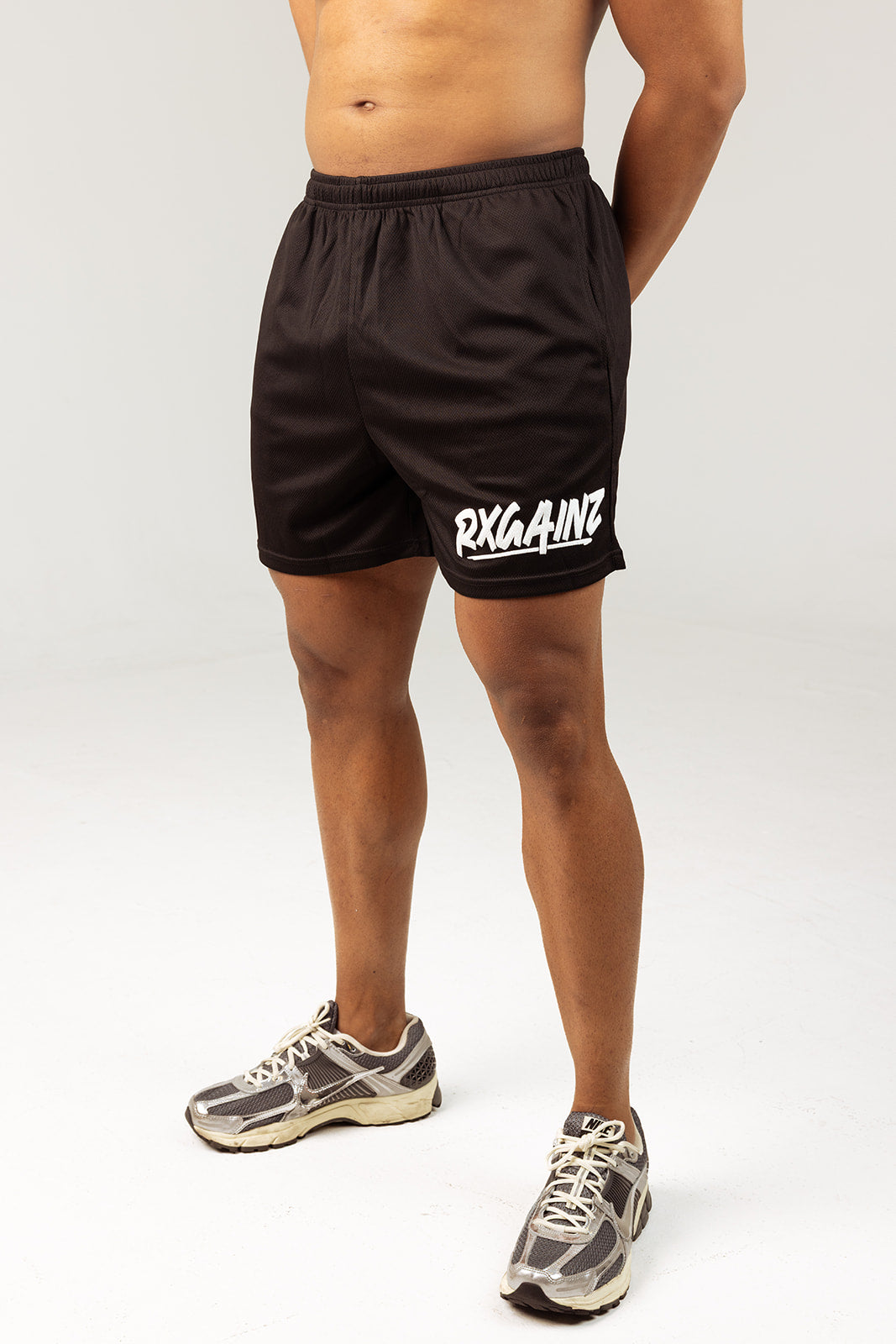 Black Mesh Shorts
