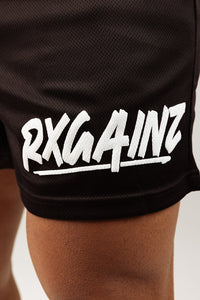 Black Mesh Shorts