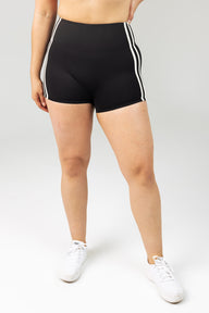 Black Striped Shorts